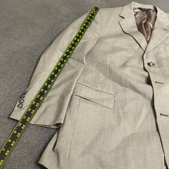 Jos. A. Bank Blazer Jacket Size 43L Signature Collection Wool Silk Gray Mitchell - Picture 10 of 13